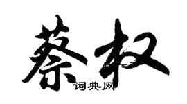 胡問遂蔡權行書個性簽名怎么寫