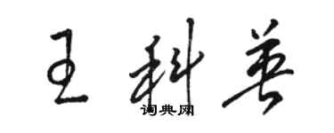 駱恆光王科英草書個性簽名怎么寫