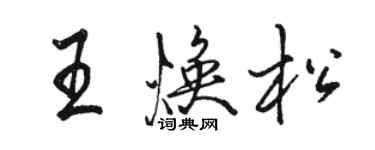 駱恆光王煥松行書個性簽名怎么寫