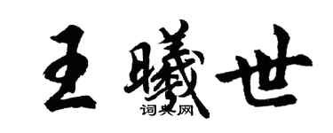 胡問遂王曦世行書個性簽名怎么寫