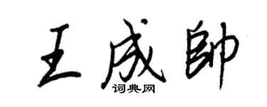 王正良王成帥行書個性簽名怎么寫