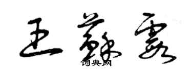 曾慶福王蘇霞草書個性簽名怎么寫