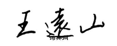 王正良王遠山行書個性簽名怎么寫