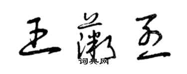 曾慶福王薇烈草書個性簽名怎么寫
