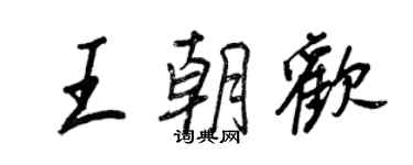 王正良王朝歡行書個性簽名怎么寫