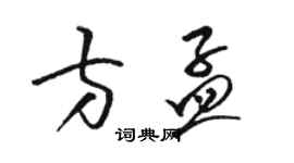 駱恆光方孟草書個性簽名怎么寫