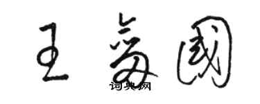 駱恆光王劍國草書個性簽名怎么寫