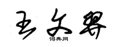 朱錫榮王文羿草書個性簽名怎么寫