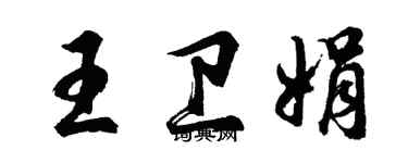 胡問遂王衛娟行書個性簽名怎么寫