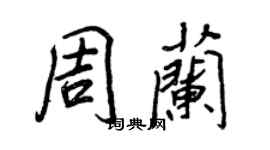 王正良周蘭行書個性簽名怎么寫