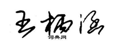 朱錫榮王柄涵草書個性簽名怎么寫