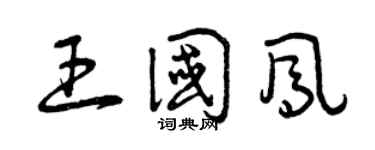 曾慶福王國鳳草書個性簽名怎么寫