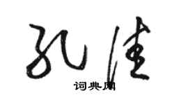 駱恆光孔佳草書個性簽名怎么寫