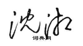 駱恆光沈湘草書個性簽名怎么寫