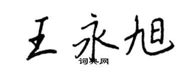 王正良王永旭行書個性簽名怎么寫
