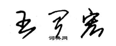 朱錫榮王聞宏草書個性簽名怎么寫