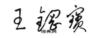 駱恆光王鋼寶草書個性簽名怎么寫