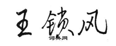 駱恆光王鎖風行書個性簽名怎么寫