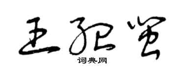 曾慶福王紀閩草書個性簽名怎么寫