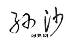 駱恆光孫沙草書個性簽名怎么寫
