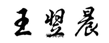 胡問遂王翌晨行書個性簽名怎么寫