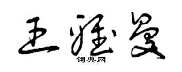 曾慶福王雅曼草書個性簽名怎么寫