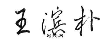 駱恆光王濱朴行書個性簽名怎么寫