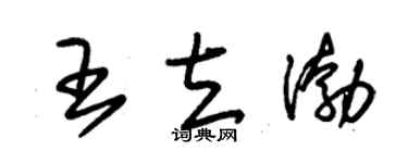 朱錫榮王立渤草書個性簽名怎么寫