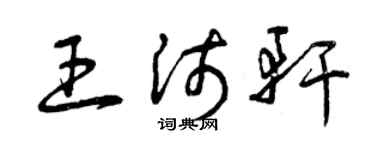 曾慶福王沛軒草書個性簽名怎么寫