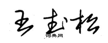 朱錫榮王武松草書個性簽名怎么寫