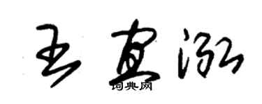 朱錫榮王宜泓草書個性簽名怎么寫