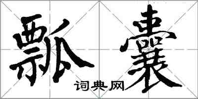 翁闓運瓢囊楷書怎么寫