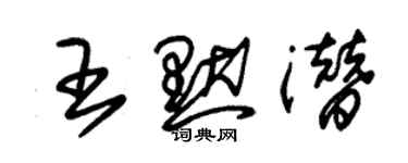 朱錫榮王默潛草書個性簽名怎么寫