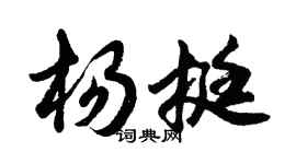 胡問遂楊挺行書個性簽名怎么寫