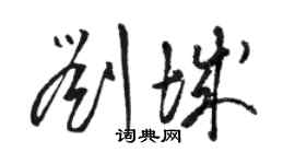 駱恆光劉城草書個性簽名怎么寫