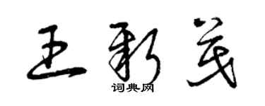 曾慶福王新茂草書個性簽名怎么寫