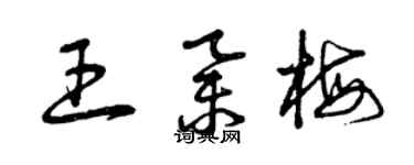 曾慶福王舉梅草書個性簽名怎么寫