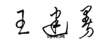 駱恆光王建曼草書個性簽名怎么寫