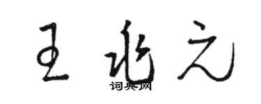 駱恆光王兆元草書個性簽名怎么寫