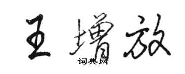 駱恆光王增放行書個性簽名怎么寫