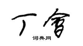 朱錫榮丁會草書個性簽名怎么寫