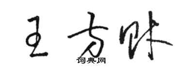 駱恆光王方財草書個性簽名怎么寫