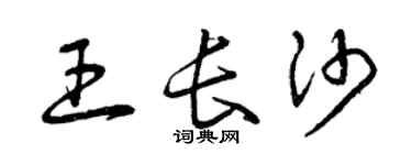 曾慶福王長沙草書個性簽名怎么寫