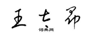 梁錦英王太昂草書個性簽名怎么寫