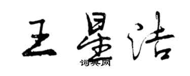 曾慶福王星潔行書個性簽名怎么寫