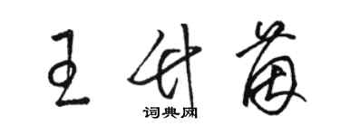 駱恆光王竹茵草書個性簽名怎么寫