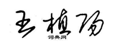 朱錫榮王植陽草書個性簽名怎么寫