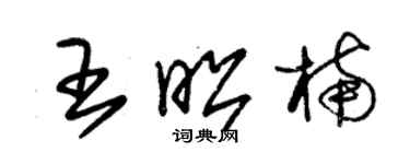 朱錫榮王昭楠草書個性簽名怎么寫