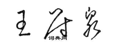 駱恆光王尉泉草書個性簽名怎么寫