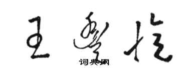 駱恆光王豐憶草書個性簽名怎么寫